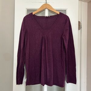 Eileen Fisher Purple 100% Cotton Sweater Top Women’s Size M